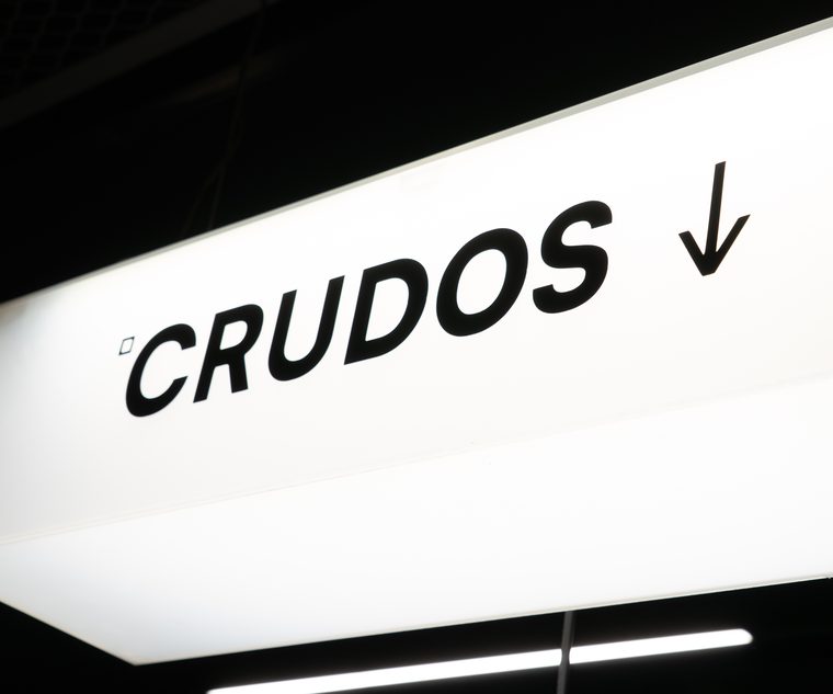 Señalética de crudos en la barra fría de °cava, Caracas